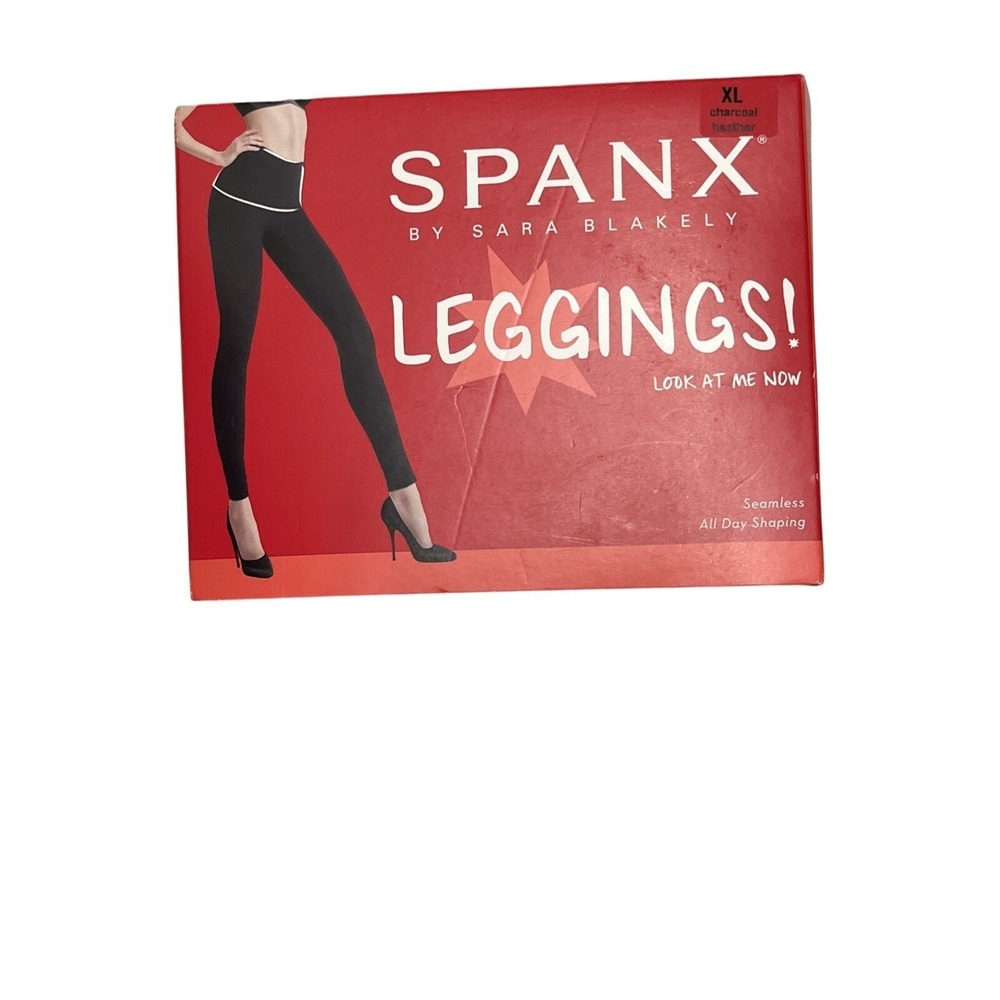 Spanx Leggings Seamless All Day Shaping Charcoal Heather XL Shaping Breathable